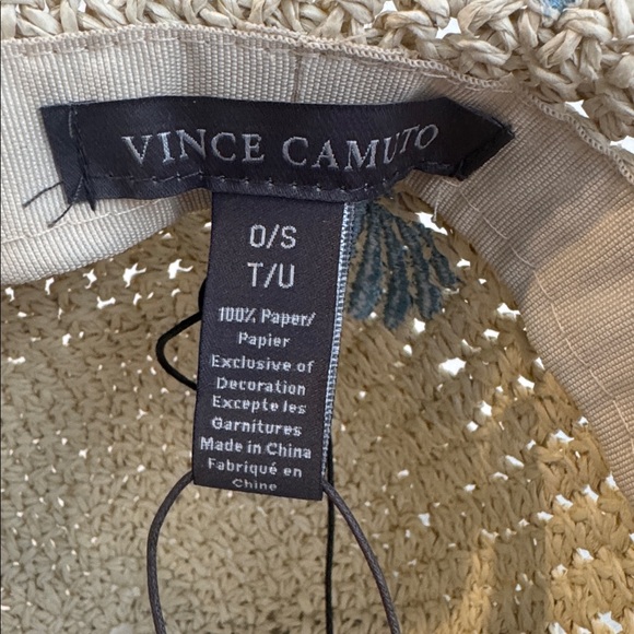 Vince Camuto Embroidered Straw Bucket Hat - Picture 6 of 9